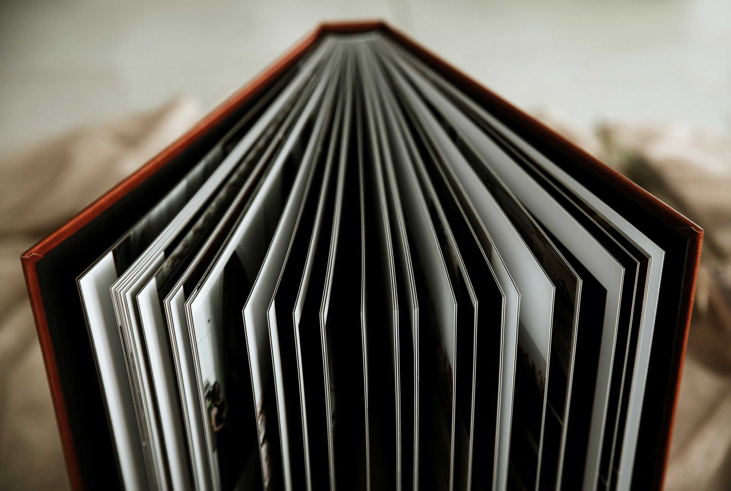 Custom heirloom wedding album design guide and photo selection process